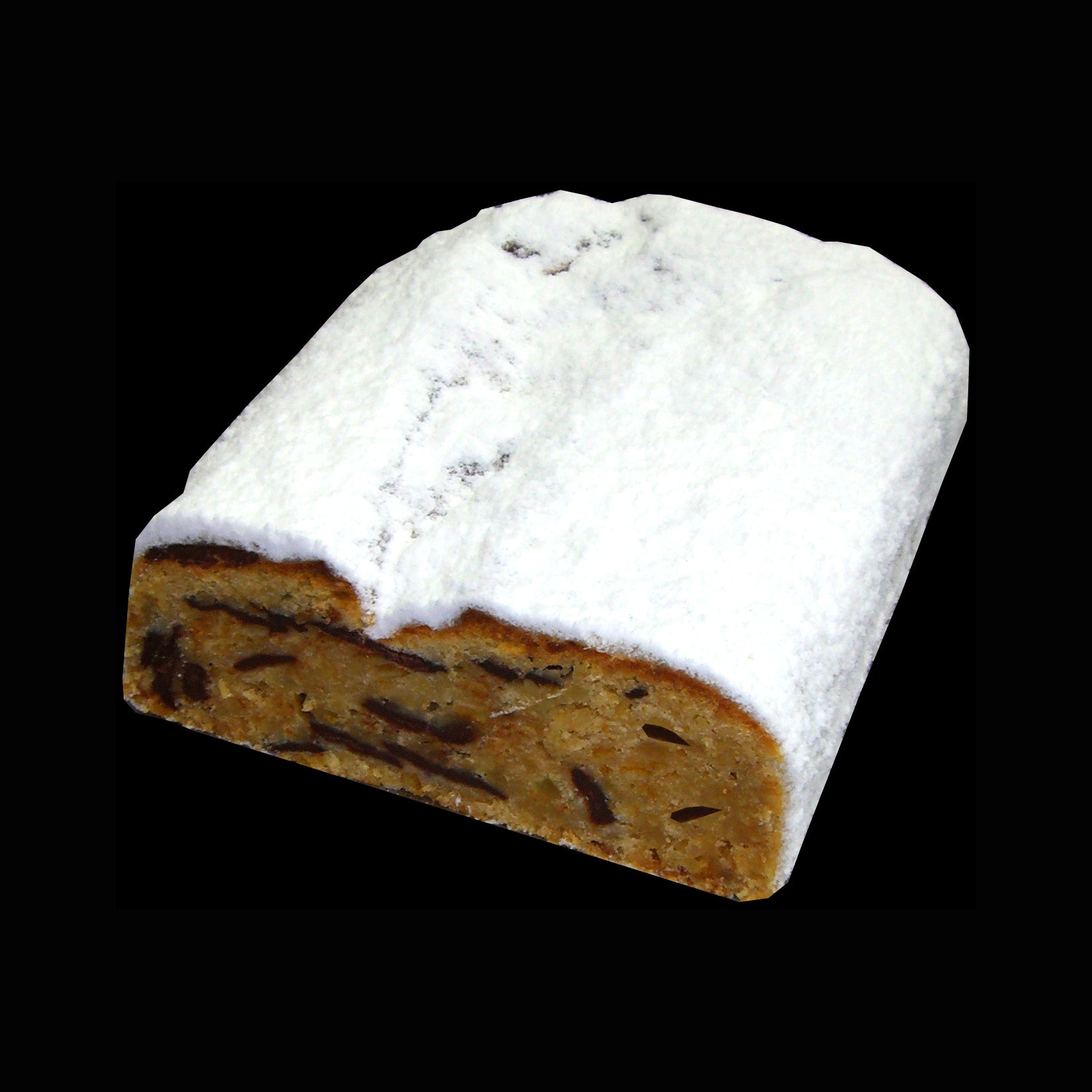Anschnitt des Apfelsinenstollen