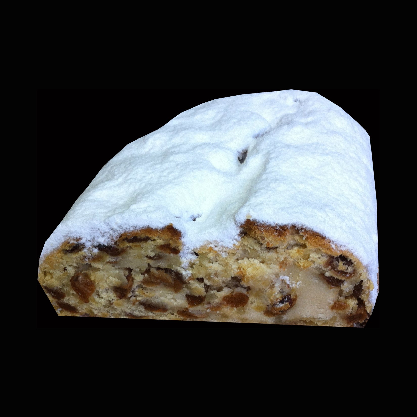 Anschnitt des Marzipanstollen
