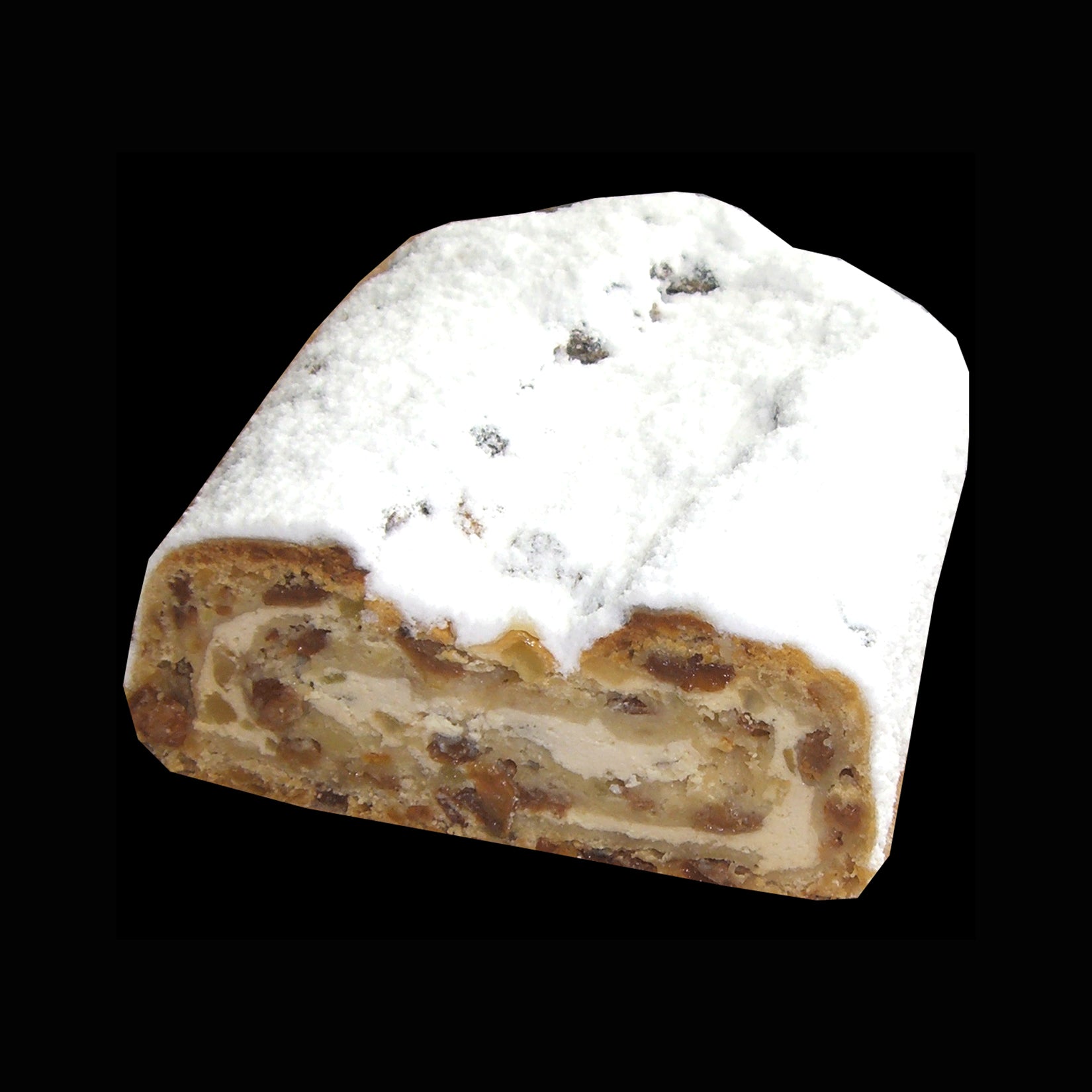 Anschnitt des Quarkstollen